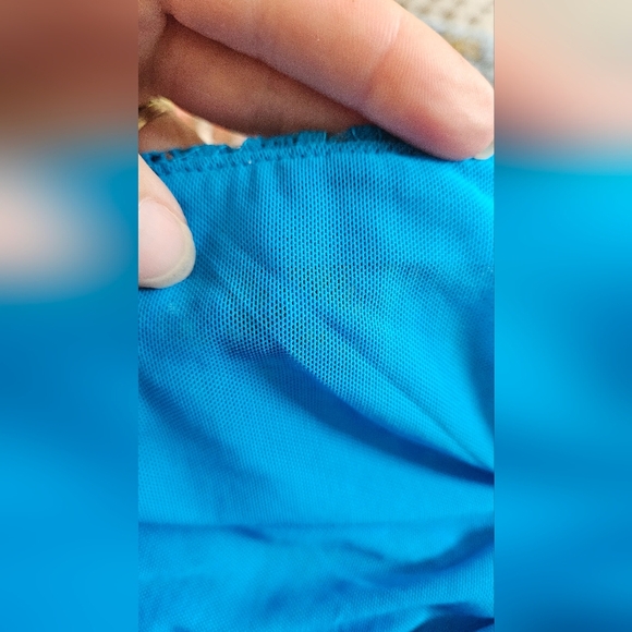 SILENCE+NOISE Stella Lace Strapless Dress In Blue. Size Large. NWT - Picture 11 of 14